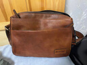 古梵缇（GUFANTI）真皮头层牛皮公文包男士复古商务单肩手提包电脑包生日礼物送老公 【咖啡色】真头层牛皮· 中号14英寸 实拍图