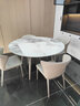 凌皇佛山现代极简转盘岩板餐桌椅组合家用可伸缩带电磁炉大小户型饭桌 1.2米推拉伸缩不带电磁炉餐桌 一桌四椅【生态皮餐椅】 实拍图