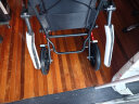 康倍星（COVNBXN）轮椅老人折叠轻便家用医用可上飞机便携式老人老年手动轮椅推车简易小轮椅可带拉杆 16|拉杆版人体工学座椅+曲面坐垫+12英寸实心轮 实拍图