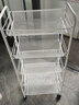 厨房菜篮架置物架落地小推车多层蔬菜架卧室浴室可移动带轮收纳架储物架整理架 吉居夫 5层-象牙白 实拍图