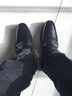 金利来（Goldlion）男鞋 商务正装皮鞋 男士一脚蹬懒人羊皮鞋 圆头透气休闲皮鞋 黑色 40 比标准码皮鞋偏大一码 实拍图