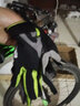 慕熙威尔 骑行手套男女全指薄款夏季户外运动登山旅行防晒山地车骑行防晒防滑摩托车手套钓鱼手套 绿色 L大码 实拍图