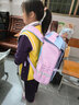 酷咖书包男孩小学生儿童双肩包女背包 轻便减负透气1-3-6年级大容量 浅紫色（带独角兽挂件） 实拍图