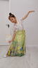 罗蒙女童马面裙汉服新中式儿童古风中秋国风演出服 青绿色套装 110 实拍图