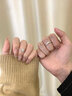 BOEAY莫桑钻石情侣纯银戒指女款求婚对钻戒钟久久结婚戒指表白送女朋友 【七仓发货/急速达】星辰女戒50分+男戒 实拍图