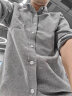 真维斯牛津纺衬衫男士潮流新款修身百搭短袖男上衣免烫工装休闲男衬衣 灰色 XL(建议117-130斤) 实拍图