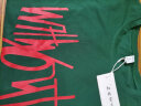 红粉宣言夏季新款高含棉宽松短袖t恤女上衣体恤衫 墨绿色 L(125-140斤) 实拍图
