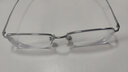 目匠纯钛近视眼镜男半框 防辐射眼镜框男女款超轻商务加宽大脸眼镜架 2020-银色 免费配镜（1.56非球面镜片） 实拍图