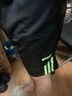 YUTA运动套装男跑步健身短袖T恤速干运动衣宽松足球训练服夏季服装 黑色绿边  XL 实拍图