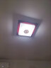 中式led客厅吸顶灯现代简约古典实木方形卧室房间中国风羊皮灯具 30*30cm白光15瓦限购一个 实拍图