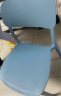 格田彩 餐椅塑料椅子办公凳靠背休闲椅家用书桌椅卧室化妆椅简易小椅子 浅蓝【加大工程款】 实拍图