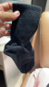 三枪女士袜子女纯棉中长筒堆堆袜舒适简约百搭休闲运动 黑色5双装 晒单实拍图