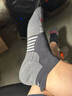 悍将（HNK）专业跑步袜子男女马拉松跑步袜子毛巾底压缩袜吸湿透气速干运动袜 3.0陨石黑-单双装 S(36-38) 实拍图
