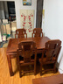 善匠良品 红木家具非洲花梨（学名：刺猬紫檀）餐桌 实木方形餐台 新中式餐桌椅组合 1.3米如意象头方桌+4餐椅 实拍图