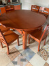 鲁菲特餐桌家用中式实木餐桌椅组合可伸缩餐桌方圆两用饭桌家用客厅餐桌 胡桃色（1.38米） 单桌子 实拍图