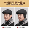 沐驰斯顿中老年人帽子男冬季保暖加绒护耳鸭舌帽老头爸爸爷爷男士前进帽子 灰色 M码帽围（57-58） 实拍图