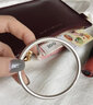 银典工坊 9999足银实心古法银手镯素圈七夕情人节生日礼物送女友送老婆 古法银手镯内径约60mm重约20g 实拍图