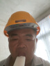 新国标工地6风扇安全帽空调制冷带帽太阳能充电夏蓝牙LED头灯APP远程智能高级语音控制 （双风扇）1.3W+蓝牙无太阳能黄 实拍图