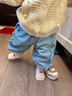 巴拉巴拉宝宝裤子秋装女长裤婴儿休闲牛仔裤时尚可爱精致甜美潮酷 粉蓝80004 80 cm 实拍图