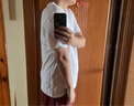 真维斯（JEANSWEST）纯色短袖T恤男夏季修身弹力t恤上衣潮牌显瘦男士打底衫休闲上衣男 纯色白T恤 3XL 实拍图