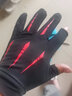 杨饰公子手套男冬季保暖骑行手套触屏防滑防泼水开车摩托车漏二指钓鱼手套 二指红色【薄款】 均码 实拍图