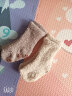 南律3双装宝宝袜子冬季加厚珊瑚绒地板袜婴儿睡眠袜套点胶防滑学步袜 3双装（卡其+驼色+灰蓝） S码(0-2岁) 晒单实拍图