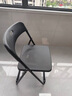 晨淘简易折叠塑料椅会议椅靠背椅家用凳子办公椅座椅便携宿舍电脑餐椅 黑色 实拍图