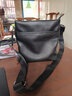 真皮单肩包头层牛皮包休闲男士包大容量跨肩包商务时尚斜挎包男款 黑色大号 单包无赠品 实拍图