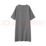 无印良品 MUJI 女式 法国亚麻水洗 七分袖连衣裙 412688 BCL06C1S 卡其米色 S 实拍图