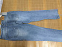 潮酷胖胖熊 牛仔裤男宽松直筒裤 秋冬季新款弹力大码牛仔长裤 070#（薄款） 34(2尺7) 实拍图