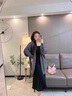 唐菓蜜连衣裙女2024秋冬新款女装韩版学生时尚百搭甜美可爱减龄套装裙子 灰色毛衣+杏色连衣裙 M【80-100斤】 实拍图