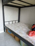 依惠莱 钢制铁架铁艺床上下铺铁床单人双层员工宿舍高低租房学校工地床 双层白色100宽(带床板) 加厚款 实拍图