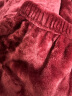 芬腾 珊瑚绒睡衣女冬季加厚法兰绒开衫加绒休闲秋冬款家居服套装 深红 XXL 实拍图