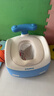 世纪宝贝（babyhood）儿童马桶坐便器 宝宝马桶辅助器多功能马桶圈 三合一分体式座便器 PU软垫 洛克青 (赠刷子） 实拍图