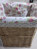 金柳 家居收纳筐脏衣篮篓收纳篮藤编有盖储物箱 浅蒸柳+玫瑰花里布 小号 实拍图