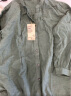 无印良品（MUJI）女式 木棉混双层纱织长袖罩衫女士衬衫衬衣外套  BC2IZC4S 烟熏绿色 L(165/88A) 晒单实拍图