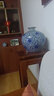 loyo景德镇陶瓷青花瓷花瓶摆件仿古中式家居客厅插花器桌面玄关工艺品 仿古青花缠枝莲裂纹石榴花瓶大号 实拍图