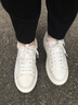 百思图春商场新款牛皮休闲小白鞋松糕厚底女运动板鞋ZWZA3AM4 白色 （女鞋） 37 实拍图
