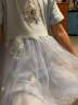 贝孩趣女童爱莎公主裙子夏秋款女中小童冰雪爱沙儿童艾莎连衣裙女孩衣服 1001蓝色 130码(建议身高115-125厘米) 实拍图