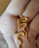 明牌珠宝生日礼物黄金耳坠 灵蛇系列 足金沙漠蛇图腾耳饰女AFH0202工费350 足金耳饰 约5.24克 实拍图