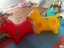 玲诺儿童橡胶充气马玩具跳跳马加大加厚跳跳鹿音乐小马骑马防爆羊角球 红色【无音乐/送打气筒】【花色随机】 实拍图