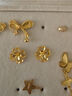 六福珠宝足金四时春花黄金耳钉女款耳环耳饰 计价  G01G0024DS 1.23克(含工费110元) 配硅胶耳堵 实拍图