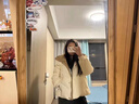 亿梵莎（YIFANSHA）棉服外套秋冬款女2026新款韩版小个子学生宽松面包服羽棉袄绒服女 米白色 均码（可备注码数） 实拍图