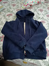 衣典零一（LEDIALYI）加绒加厚连帽卫衣女2025秋冬季女装新款时尚休闲洋气中年开衫外套 藏青色 XL （推荐115-125斤） 实拍图