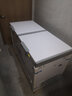 雪花铜管冰柜商用大容量家用冷冻冷藏两用卧式单温双温冷冻小型冰箱大冰柜 烟青灰BCD【双温玻璃+一级能效】 92L 实拍图