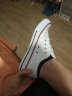 法拉步夏季新款小白帆布鞋女原宿风鞋百搭韩版鞋学生透气板鞋子潮 白红色（A01） 37 实拍图