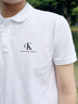 Calvin KleinJeans夏季男士商务休闲通勤ck翻领字母印花透气短袖T恤POLO衫 YAF-白色 S （建议110-130斤） 实拍图