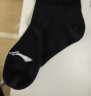 李宁袜子篮球袜（6双装黑白灰）男女跑步运动袜短袜毛巾底棉袜男袜 实拍图