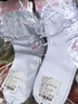 艾舞戈儿童蕾丝花边袜秋季薄款舞蹈袜拉丁舞短袜女童宝宝公主袜跳舞袜子 白+白-网眼款 XL码 脚长20-22cm/鞋码32-39码 实拍图