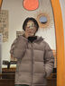 雅鹿【许凯同款】三防免洗短款羽绒服女2024年户外宽松连帽蓄热面包服 烟雾紫 S 【推荐90-110斤】 实拍图